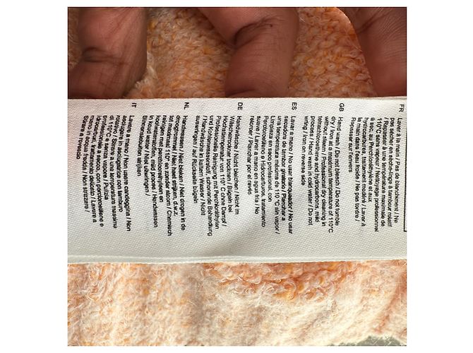 Maje Rundhals-Pullover aus orangefarbener Baumwolle - Ansicht 7
