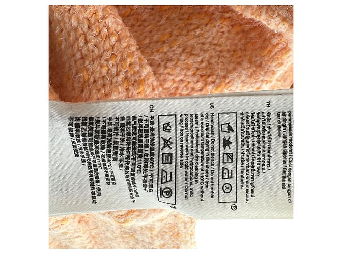 Maje Rundhals-Pullover aus orangefarbener Baumwolle - Ansicht 8