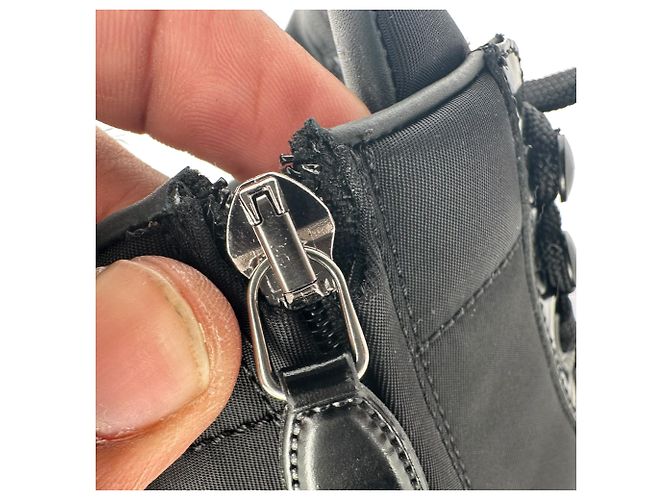 Botas de combate Prada Re-Nylon en nailon negro - vista 12