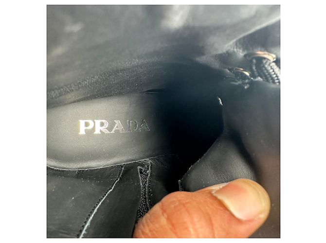 Botas de combate Prada Re-Nylon en nailon negro - vista 7