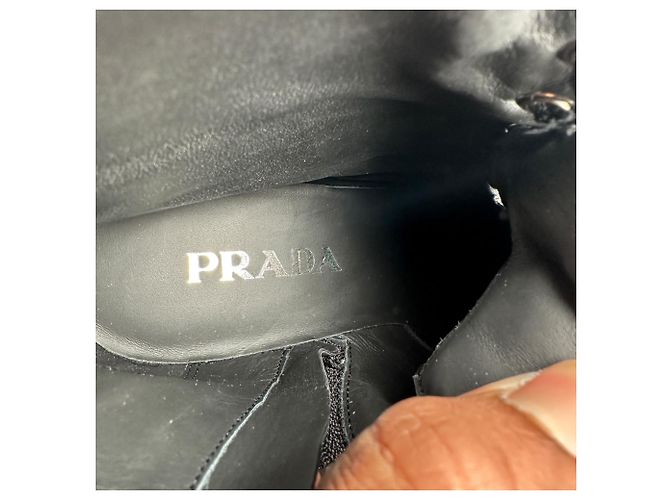 Botas de combate Prada Re-Nylon en nailon negro - vista 8