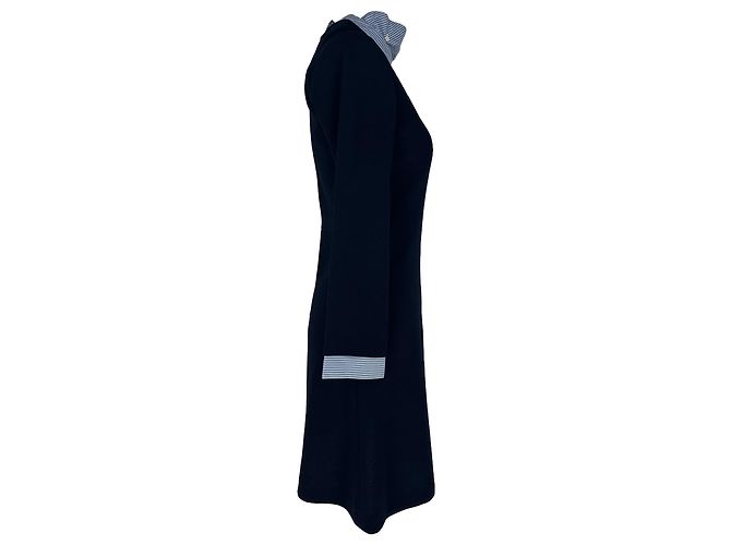 Mini abito a maniche lunghe Sandro in poliestere blu navy - vista 3