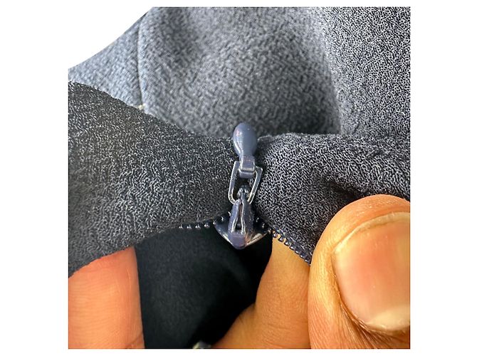 Mini abito a maniche lunghe Sandro in poliestere blu navy - vista 4