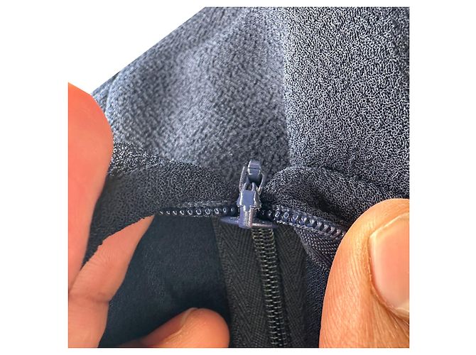 Mini abito a maniche lunghe Sandro in poliestere blu navy - vista 9