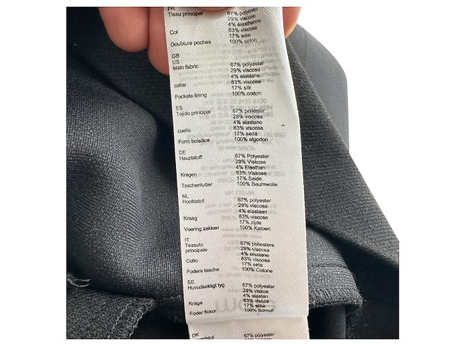 Mini abito a maniche lunghe con zip Maje in poliestere nero - vista 5