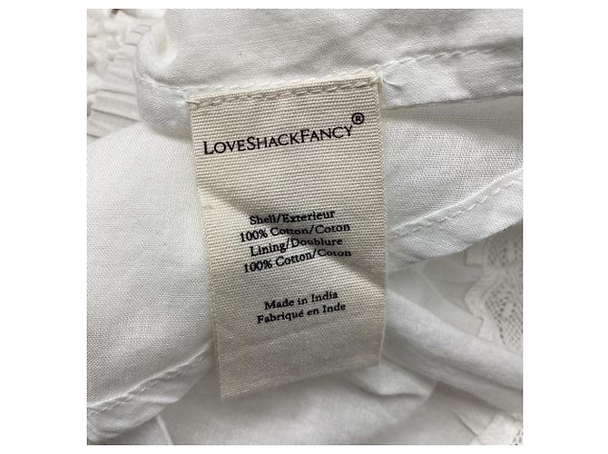 LoveShackFancy Spitzen-Minirock mit Rüschen aus weißer Baumwolle - Ansicht 5