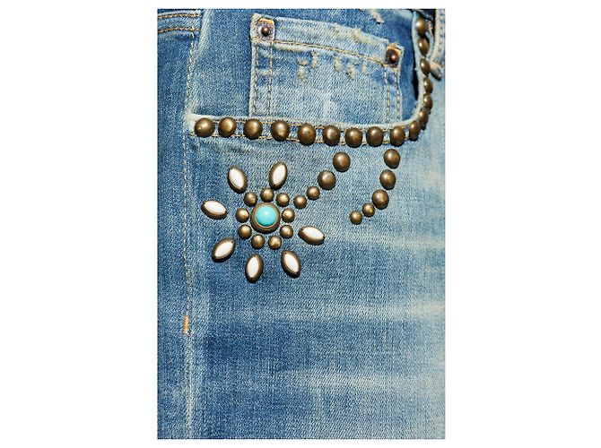 Dsquared2 Loose Fit Jeans Blau Distressed - Ansicht 5