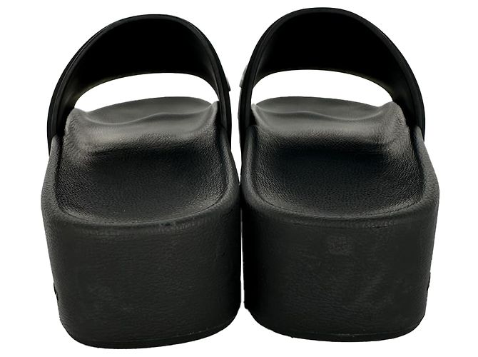 Givenchy Logo Platform Slide Sandals in Black Rubber - view 11