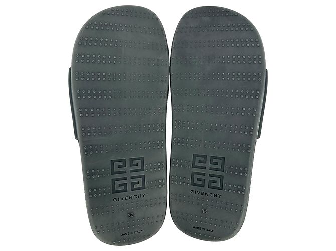Givenchy Logo Platform Slide Sandals in Black Rubber - view 6