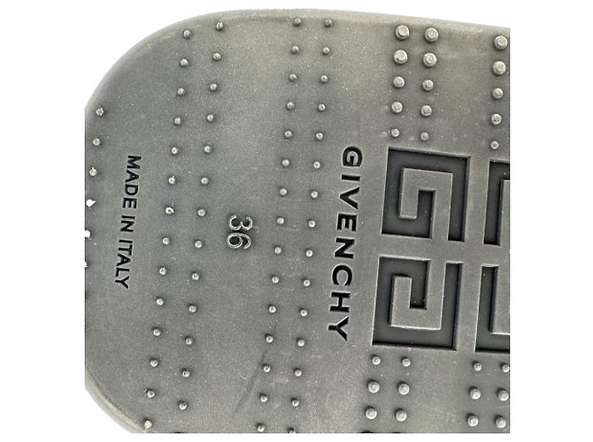 Givenchy Logo Platform Slide Sandals in Black Rubber - view 7