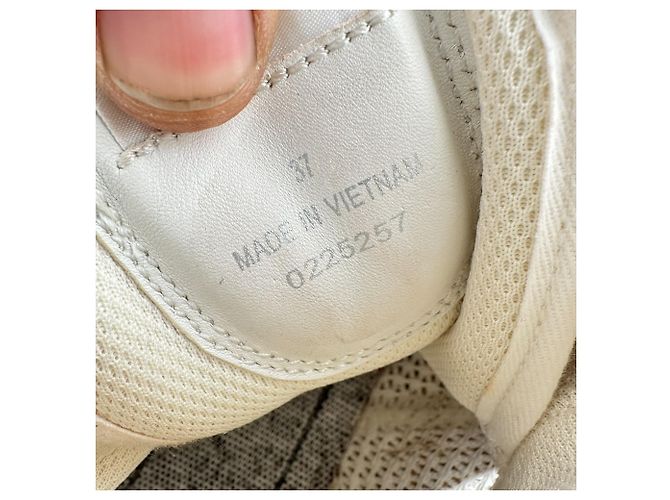 Sneakers alte Chloé Kick in camoscio marrone e bianco - vista 17