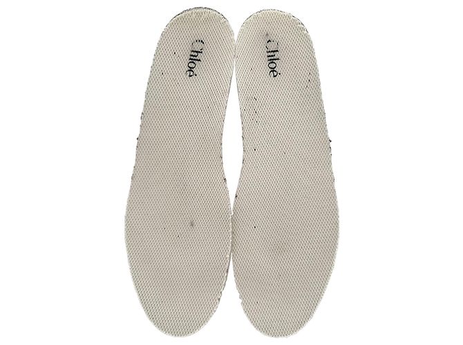 Sneakers alte Chloé Kick in camoscio marrone e bianco - vista 21