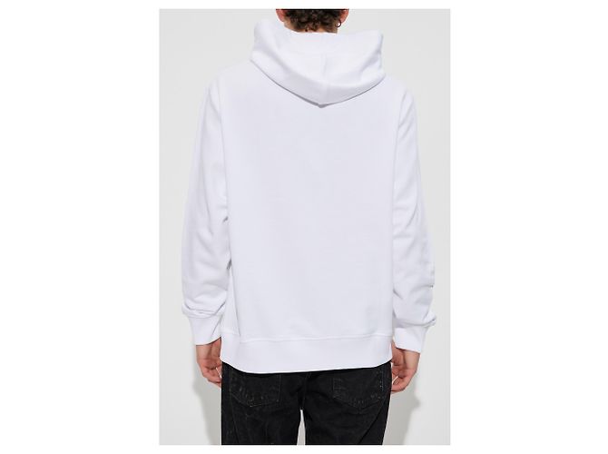 Balmain Hoodie aus weißer Baumwolle - Ansicht 4