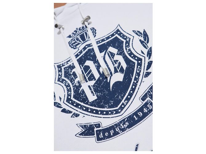 Balmain Hoodie aus weißer Baumwolle - Ansicht 5