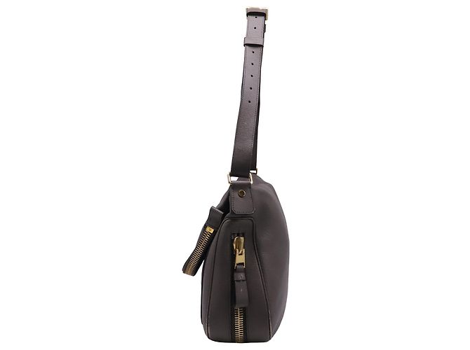 Borsa a tracolla Jennifer Large Tom Ford in pelle grigia - vista 3