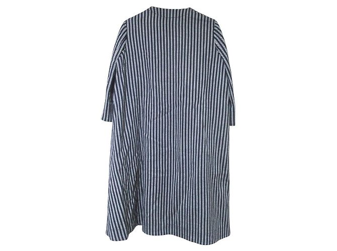Autre Marque Abrigo sin cuello de rayas 45R - vista 2