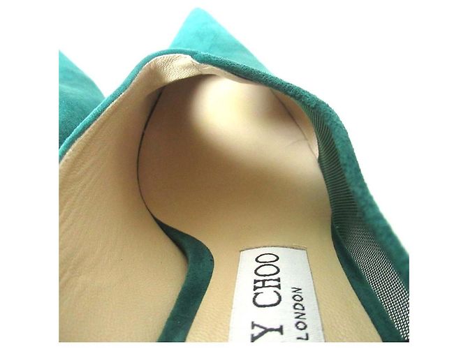 Décolleté a punta in camoscio e mesh Jimmy Choo - vista 10
