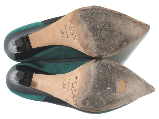 Décolleté a punta in camoscio e mesh Jimmy Choo - vista 11