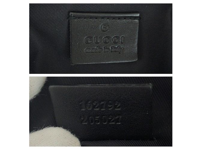 Clutch Gucci Guccissima in pelle e canvas - vista 6