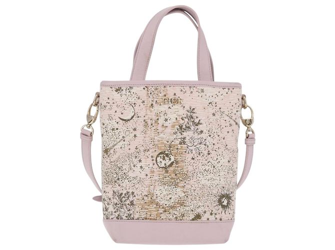 Christian Dior Hand Bag Canvas 2way Pink Gold - vista 2