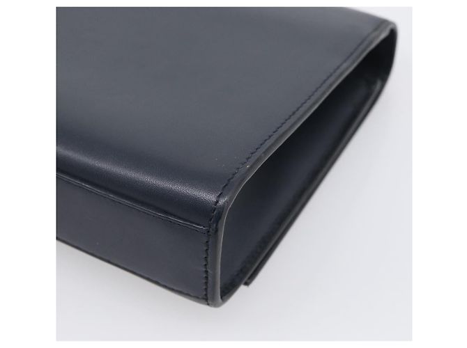 Autre Marque Saint Laurent Kate Chain Shoulder Bag Leather Navy Silver - vista 12