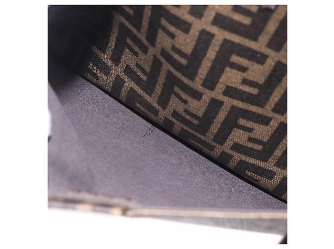 FENDI Zucca Canvas Shoulder Bag PVC Brown Black 7VA207 - vista 21