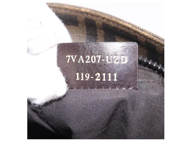 FENDI Zucca Canvas Shoulder Bag PVC Brown Black 7VA207 - vista 22