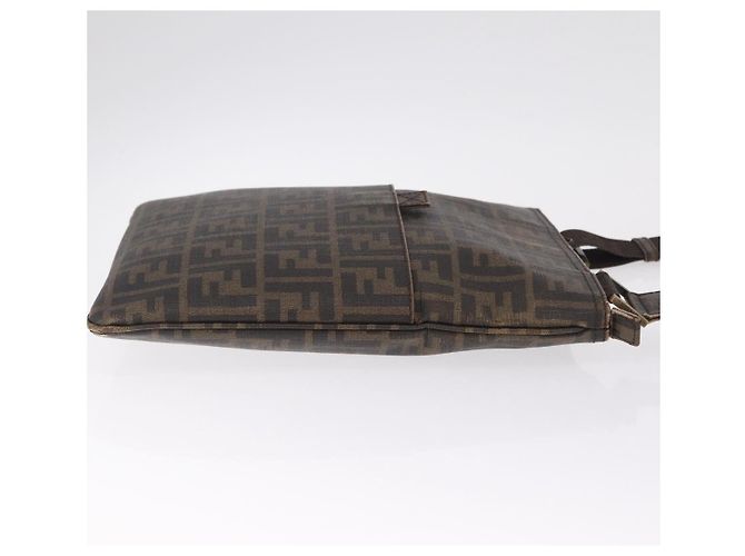 FENDI Zucca Canvas Shoulder Bag PVC Brown Black 7VA207 - vista 4