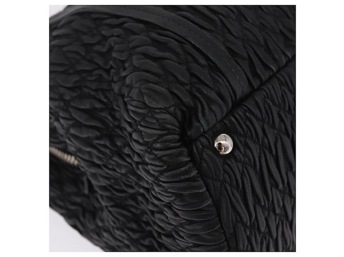 Miu Miu Matelasse Chain Shoulder Bag Leather Black Silver - vista 15