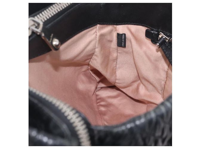 Miu Miu Matelasse Chain Shoulder Bag Leather Black Silver - vista 21