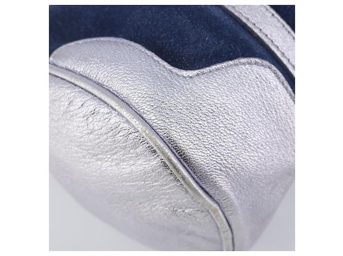 Miu Miu Hand Bag Suede Navy Silver - vista 11