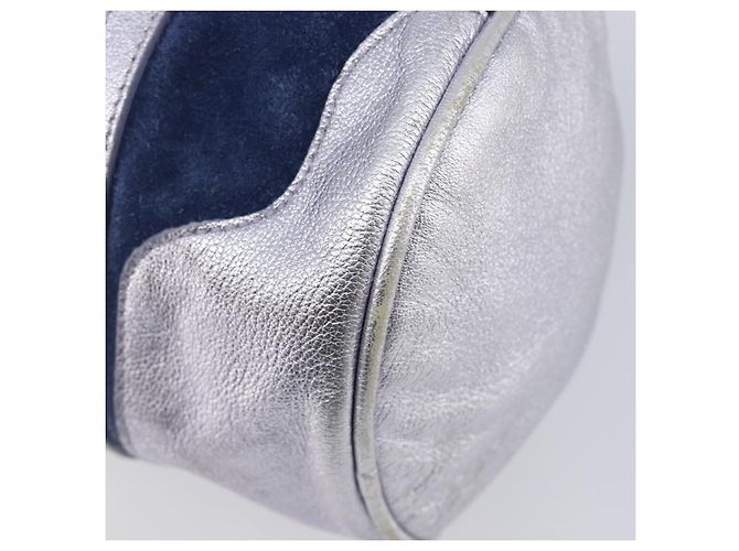 Miu Miu Hand Bag Suede Navy Silver - vista 12