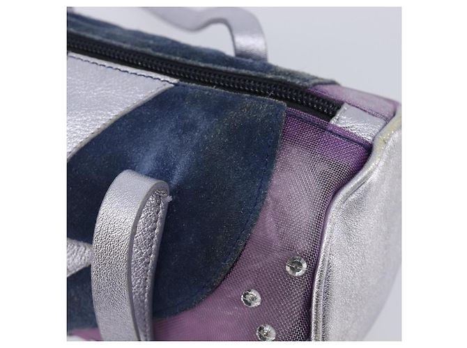 Miu Miu Hand Bag Suede Navy Silver - vista 15