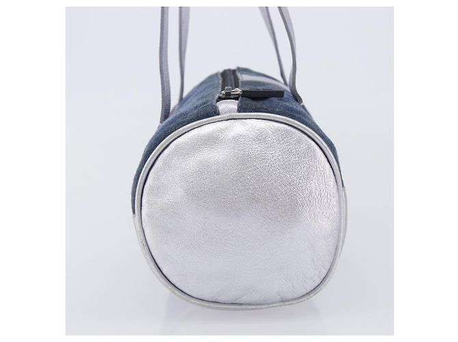 Miu Miu Hand Bag Suede Navy Silver - vista 5