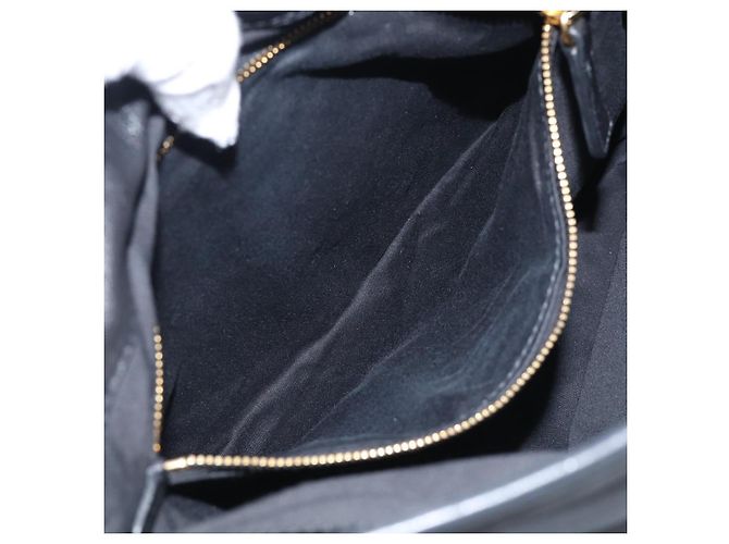 Miu Miu Gathered Hand Bag Leather 2way Black Gold - vista 28