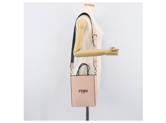 FENDI Hand Bag Leather 2way Pink Gold - vista 27