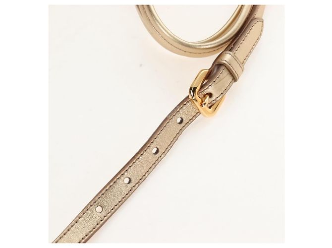 PRADA Hand Bag Leather 2way Gold - vista 9