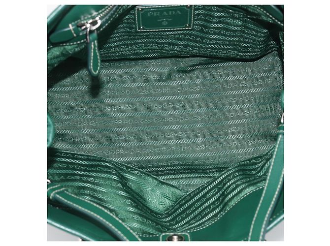 PRADA Handtasche Nylon 2way Grün Silber - Ansicht 10