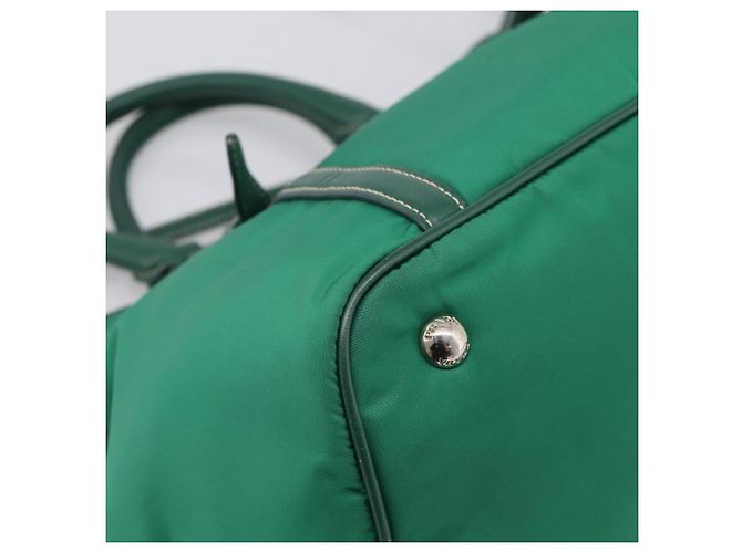 PRADA Handtasche Nylon 2way Grün Silber - Ansicht 18