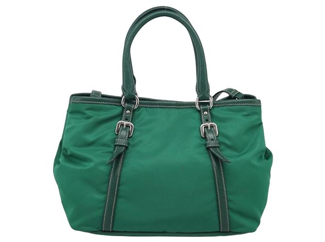PRADA Handtasche Nylon 2way Grün Silber - Ansicht 2