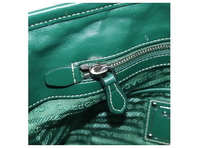 PRADA Handtasche Nylon 2way Grün Silber - Ansicht 26