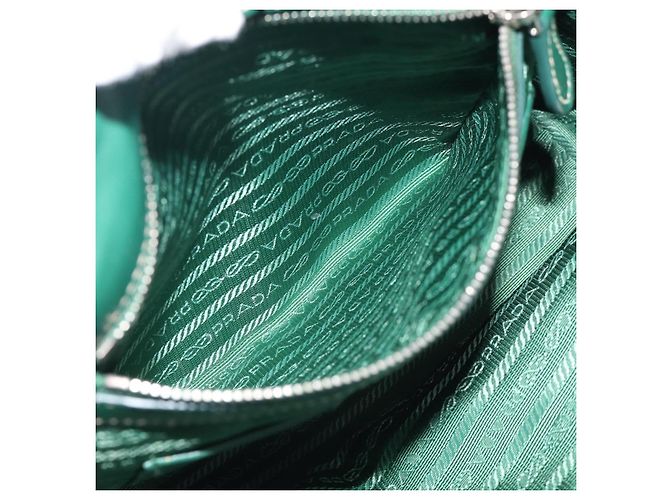 PRADA Handtasche Nylon 2way Grün Silber - Ansicht 27