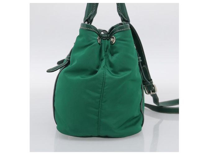 PRADA Handtasche Nylon 2way Grün Silber - Ansicht 3