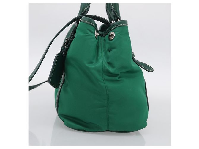 PRADA Handtasche Nylon 2way Grün Silber - Ansicht 4