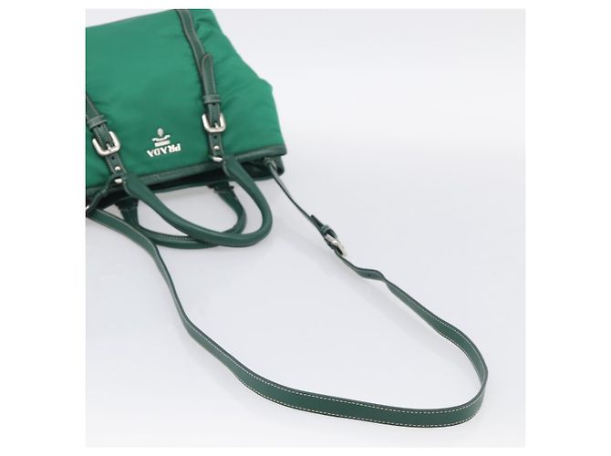 PRADA Handtasche Nylon 2way Grün Silber - Ansicht 8
