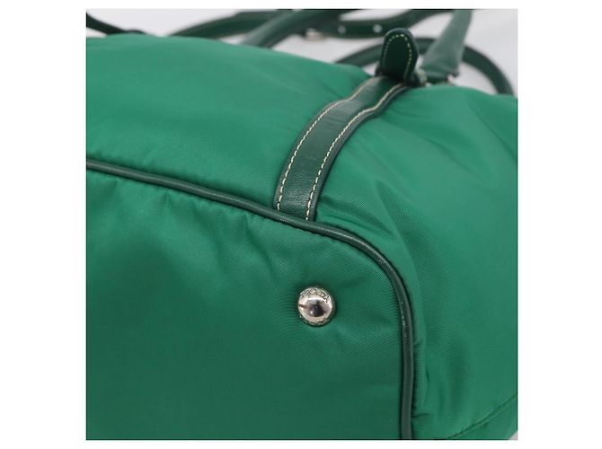 PRADA Handtasche Nylon 2way Grün Silber - Ansicht 9