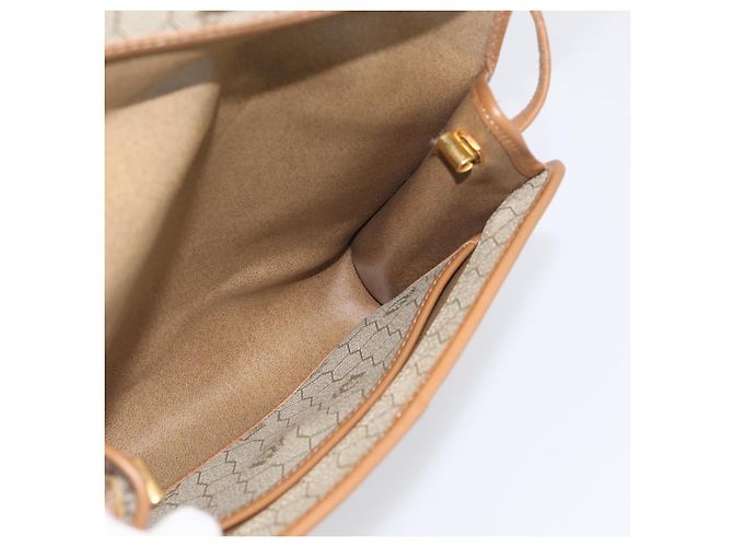 Christian Dior Honeycomb Canvas Shoulder Bag PVC Beige Gold - vista 18