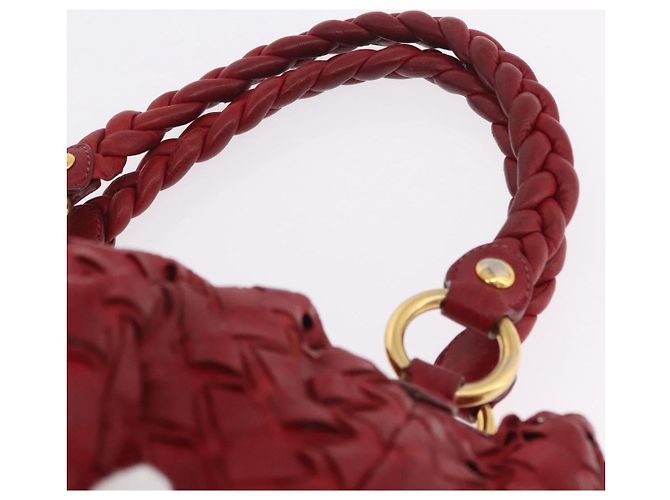 Miu Miu Hand Bag Leather Red Gold - vista 14