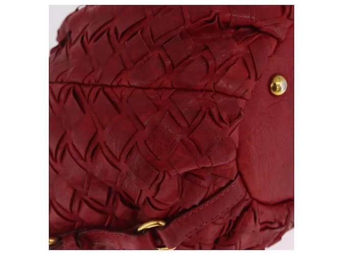 Miu Miu Hand Bag Leather Red Gold - vista 15
