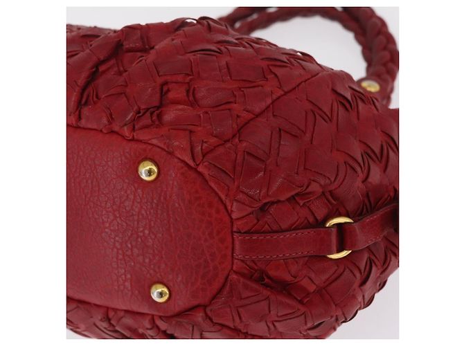 Miu Miu Hand Bag Leather Red Gold - vista 16
